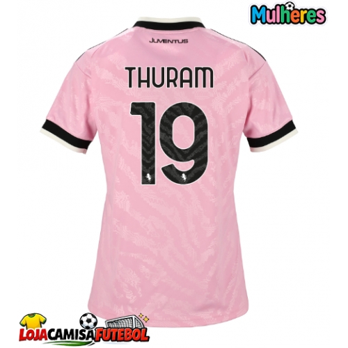 Camisa de Futebol Juventus Khephren Thuram #19 Equipamento Secundário Mulheres 2026-27 Manga Curta